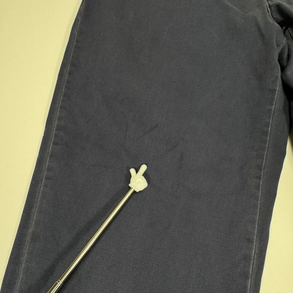 VTG Polo Ralph Lauren Chino Pants Mens 35x32 Navy Blue Faded Relaxed 90s USA